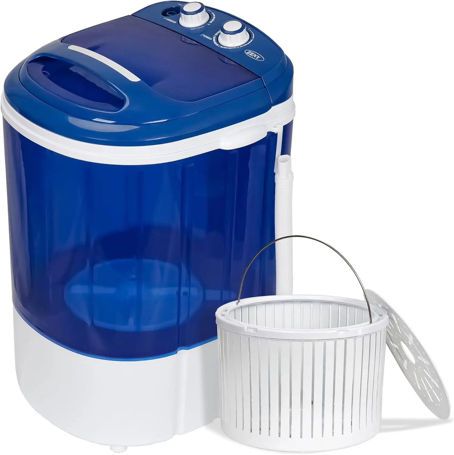 Portable Mini Washing Machine 8 lbs Washing Capacity Semi-Automatic Compact Washer Spinner Small Cloth Washer Laundry Appliances
