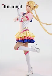 illusional Anime Sailor Moon Cosplays Tsukino UsagiCosplay Costume anniversary gamble suit dress female Anime Halloween Costumes