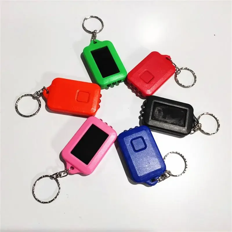 Mini Portable Solar Power 3  Light Keychain Keyring Flashlight Outdoor Survival Emergency Light Tools Small Flashlight