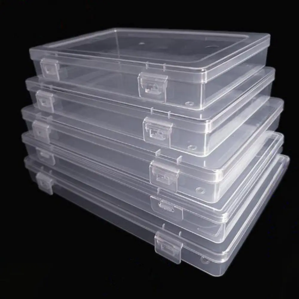 

Квадратный пластиковый прозрачный ящик для хранения инструментов, контейнер для ювелирных изделий, бусин, коробка для электроинструментов, органайзер для мелких предметов, чехол