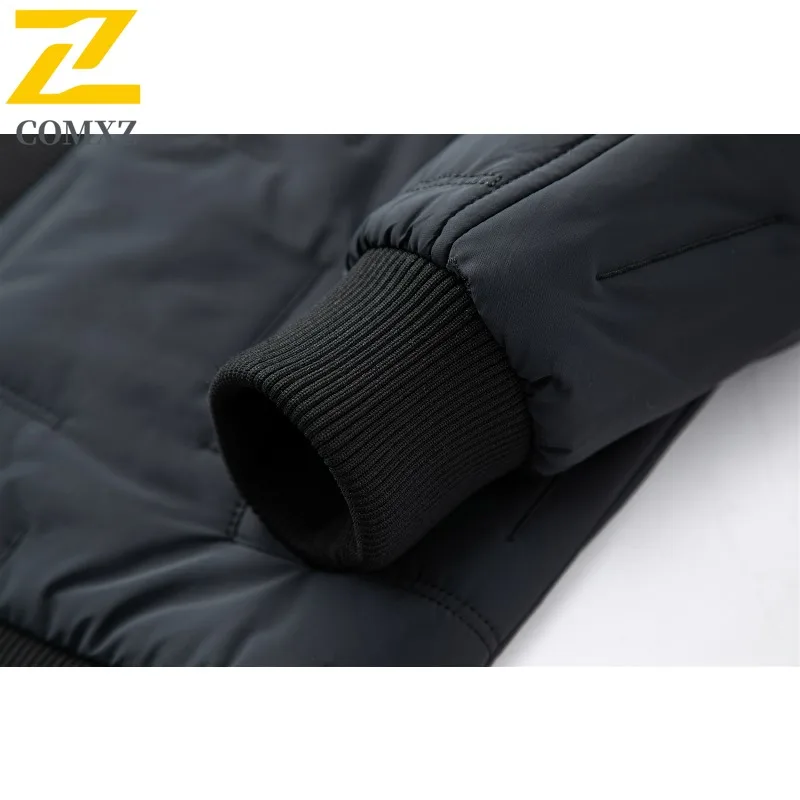 COMXZ New Lightweight Padded Jackets Men Winter Luxury Trendy Thick Warm Shorts Puffer Jacket Designer Windproof Cotton Parka