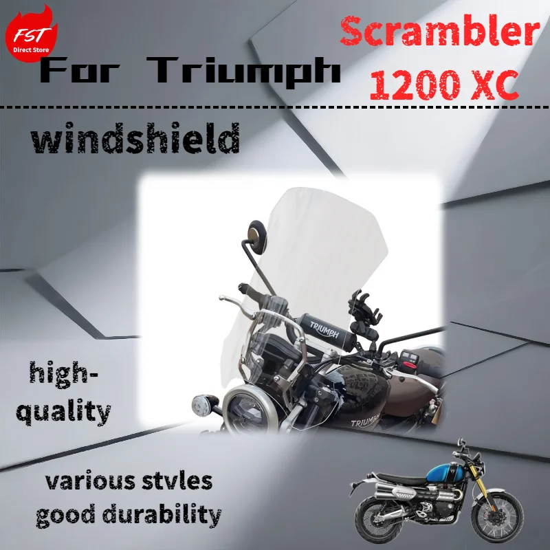 

For Triumph Scrambler 1200XC, windshield upgrade, heightening, transparent windshield, and rain guard modification parts.