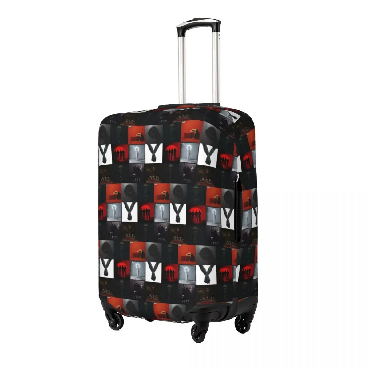 

Bad Omens All Albums, Popular Singles And Members Suitcase Cover Protection Elastic Travel Luggage Protector Covers 18-32 Inch