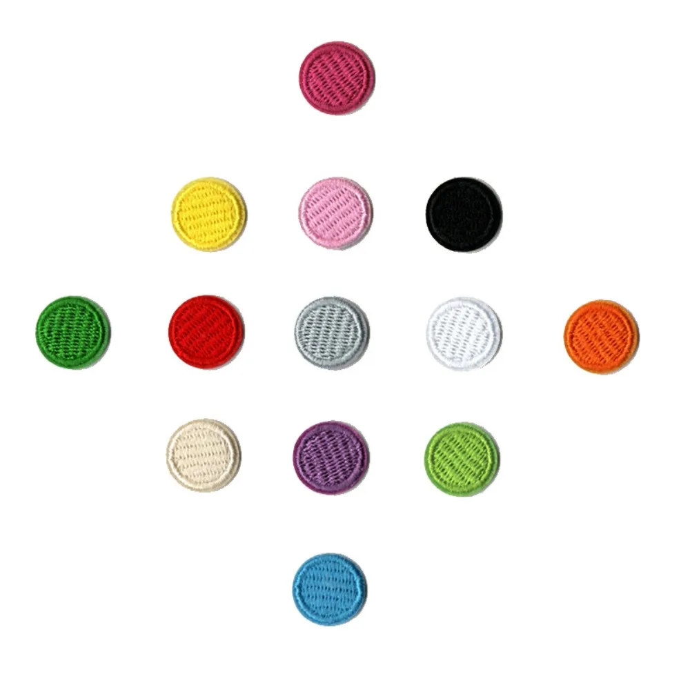 

Colorful Small Dot Embroidery Patch Iron Patches Accessories Applique Cloth Sticker Sewing DIY Bag Hat Jeans Dress Decor Repair
