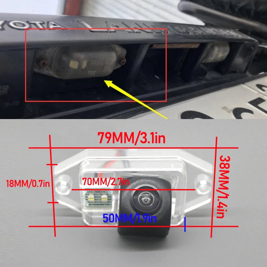 HD 1080P Fisheye Rear View Camera For Toyota Land Cruiser Prado 90 1996~2000 2001 2002 Car Vehicle Reverse Parking Accessories