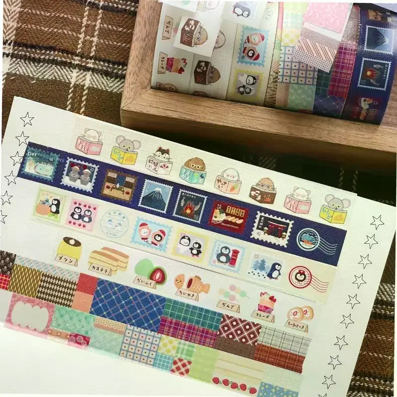 

Japanese Style Cartoon Washi Tape Sticke INS Aesthetic Paper Tape DIY Handbook Scrapbooking Planner Aesthetic Tape