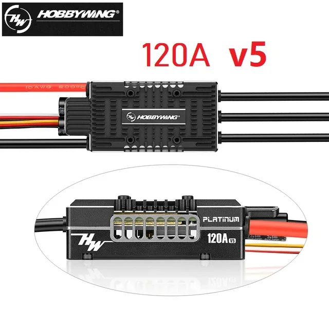 Hobbywing Platinum V5 80A 120A 150A V5 3-8S Brushless ESC Electric Speed Control Switchable BEC Output For Helicopter Fixed-wing