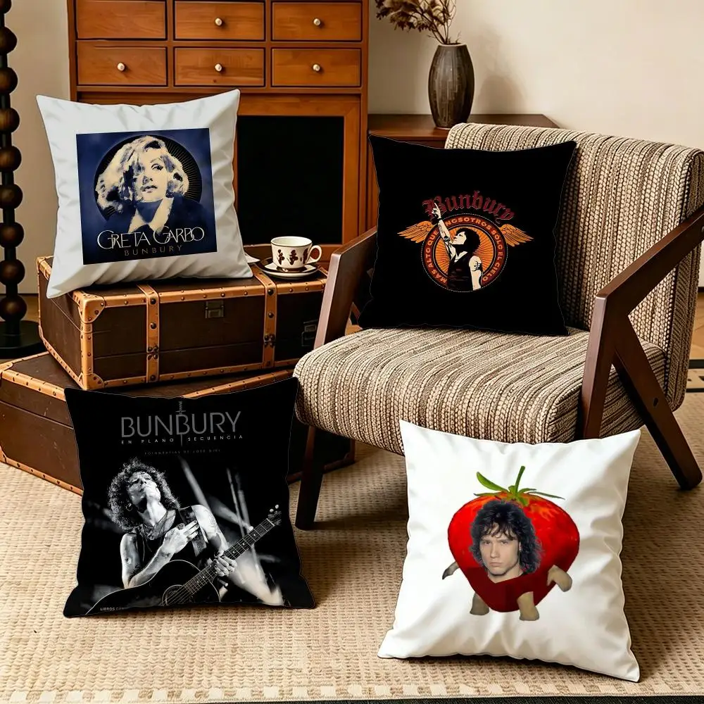 Funda de cojín Celebrity-Enrique BunburyS, juego de fundas de cojín de terciopelo suave, 4 piezas, 50x50, 45x45, funda de almohada con cremallera para decoración del hogar