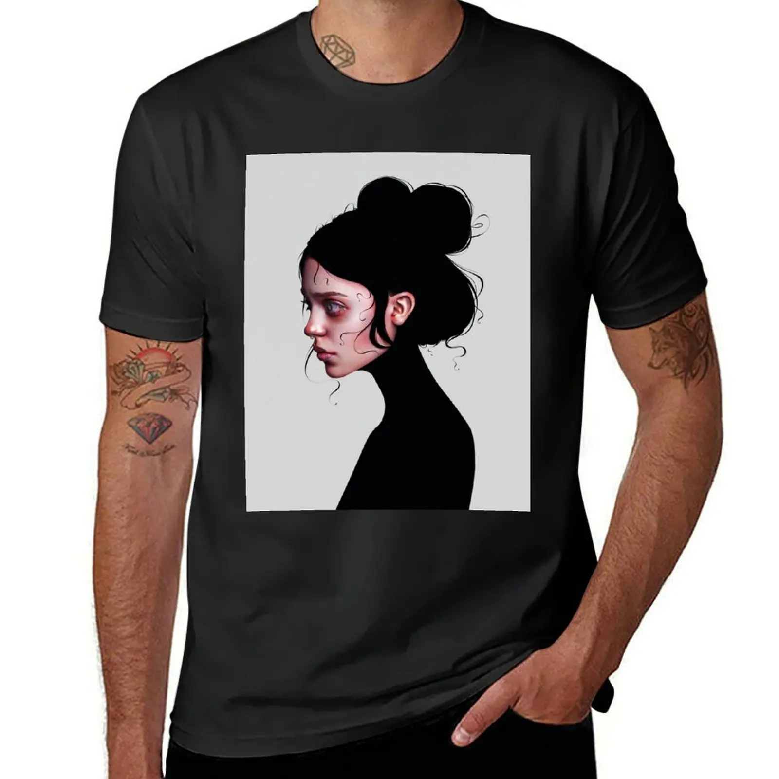 

The Staring Girl T-Shirt customs design your own funny costumes baggy shirts mens t shirts pack