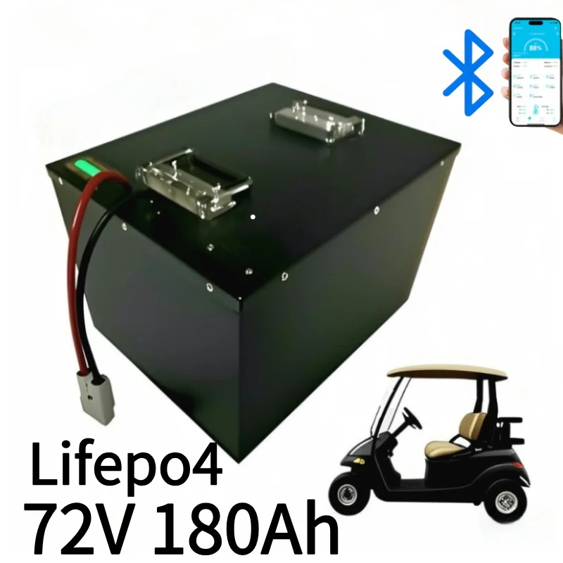 72V  Battery Deep Cycle Lithium Iron Phosphate Rechargeable 180Ah LiFePO4 Battery Built-in BMS with Charger