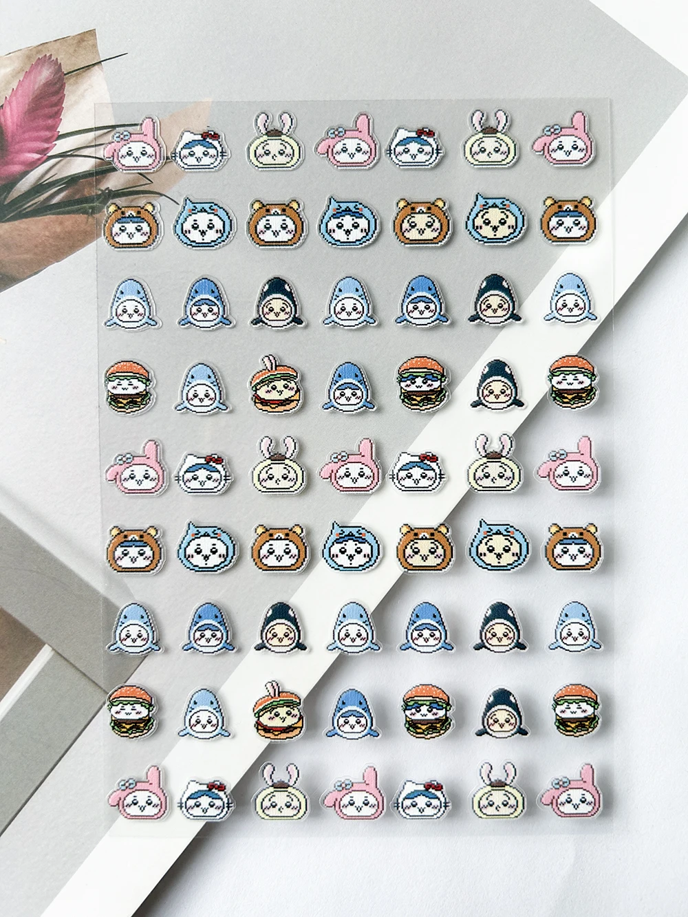 بولي كلوريد الفينيل نمط جديد صغير Chiikawa Usagi Hachiware ملصق بالجملة Decrate جراب هاتف كوب ماء ملصقات لوحة المفاتيح هدايا عيد ميلاد لطيف #3