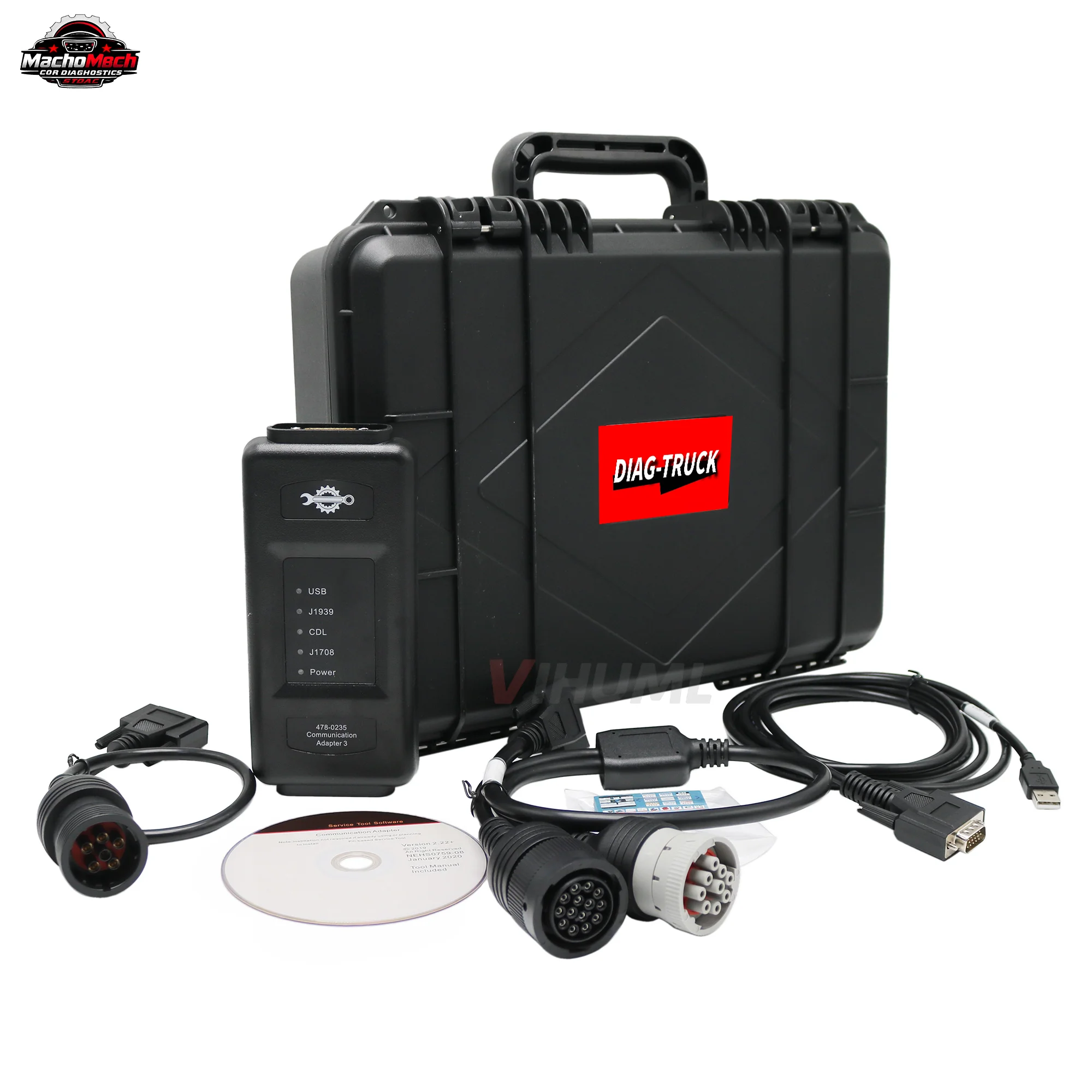 For CAT ET4 478-0235 Communication AdapterDiagnostic Tool 2026A with SIS Software Heavy Duty Truck Excavator
