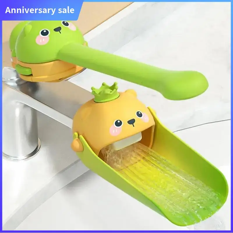 

A75P-Cartoon Animals Faucet Extender For Kids Hand Washing In Bathroom Sink Accessories Kitchen Convenient For Baby Washing