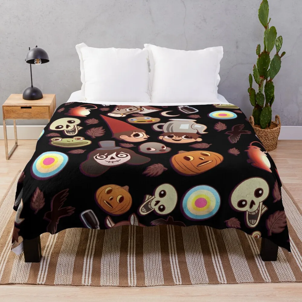 

Over the Garden Wall Pattern Throw Blanket wednesday bed plaid Soft Sofa Quilt Blankets