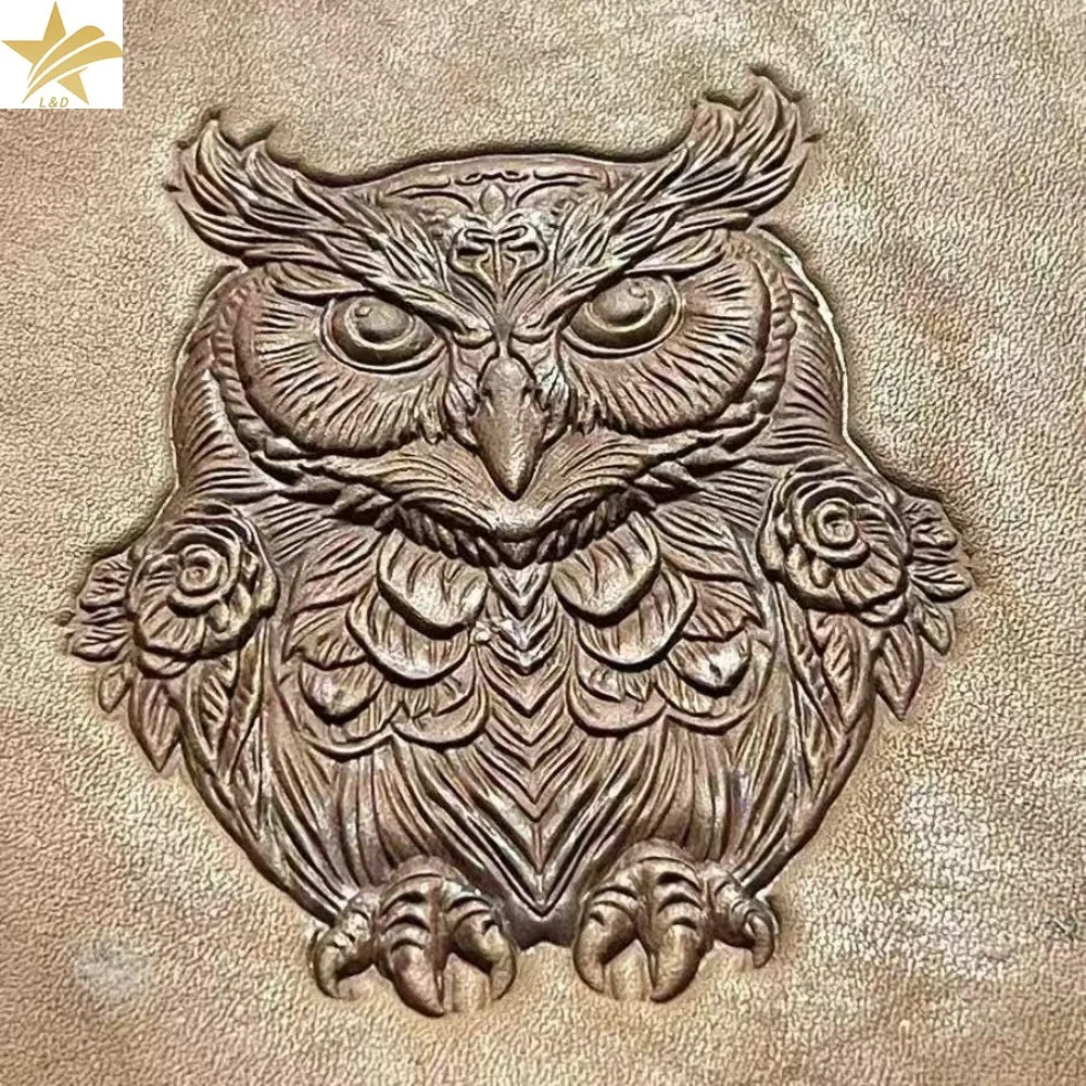 3D Owl Leather Emboss Stamp Mold High Relief Embossing Die for Hydraulic Press Leather Craft Tool for Wallet Bag Notebook Cover