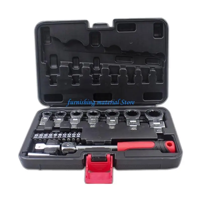 

Y5GD 72 Teeth Wrenches Set Quick Socket Wrench Screw driver Hand Tool Replacement