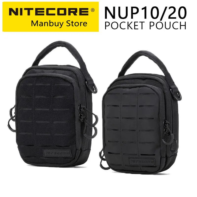 NITECORE NUP10 NUP20 Pocket Pouch Black Sling Bag 1000D Nylon Handbag Tactical Crossbody  Molle System Waist s Men Women