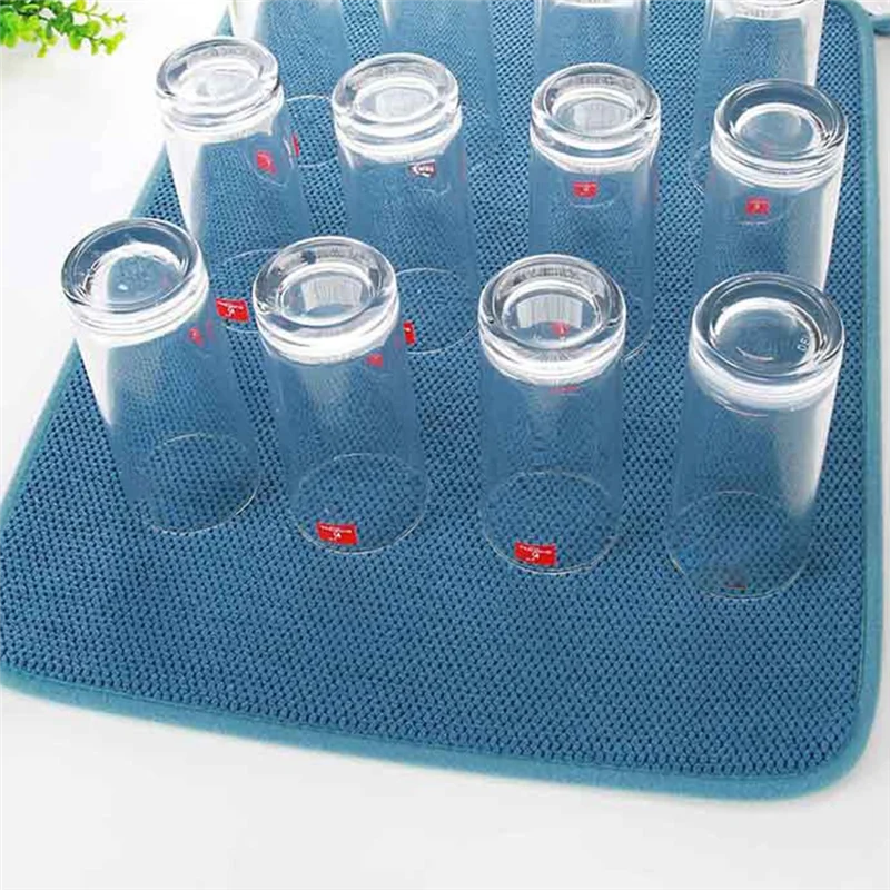 Tapete de secagem de prato de 3 pacotes, microfibra para balcão de cozinha tamanho 20x15 polegadas