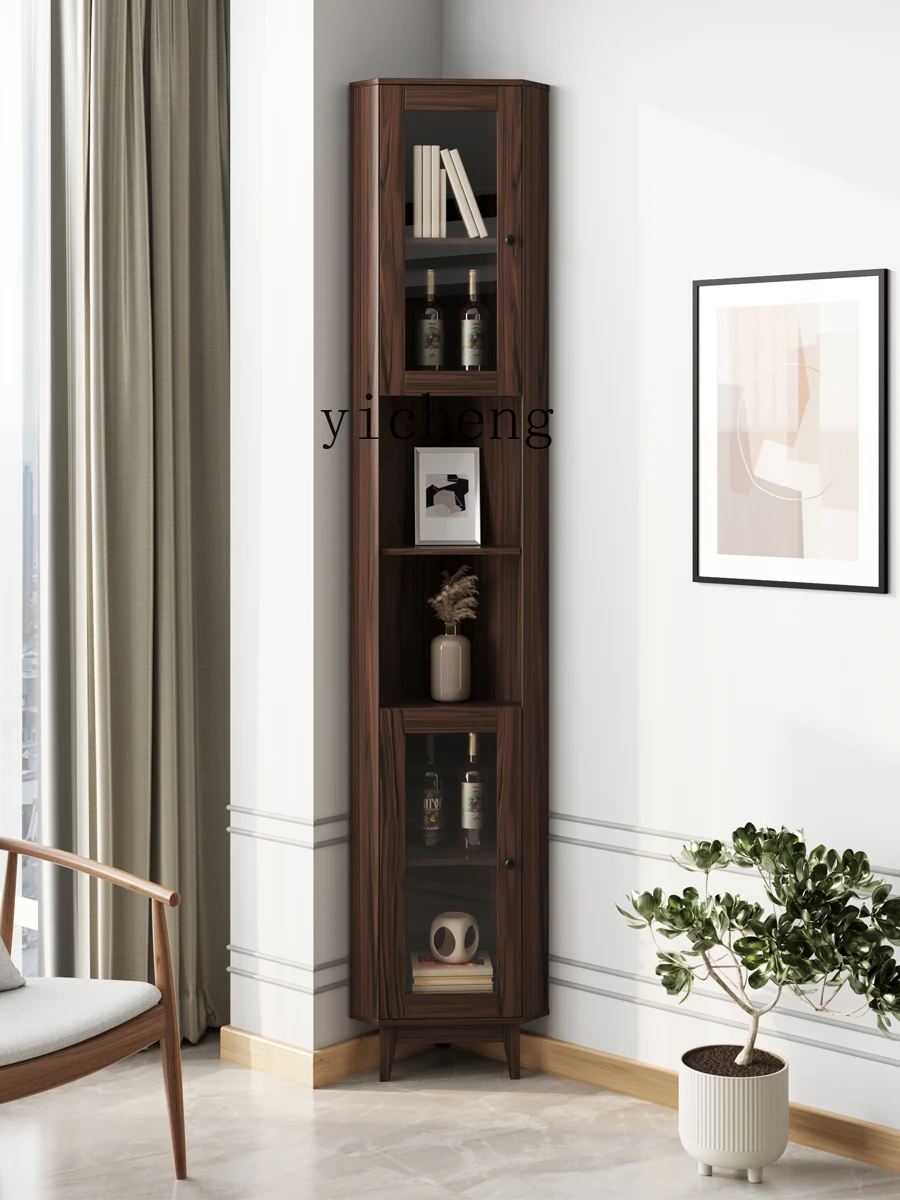 Tqh Nordic Triangle Cabinet Modern Minimalist Corner Small Apartment Living Room Wine Cabinet Bedroom Corner Side Cabinet