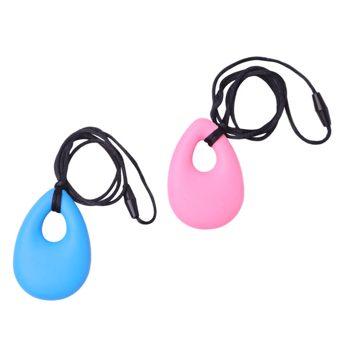 

2 шт. силиконовое детское ожерелье-прорезыватель для младенцев, новорожденных, жевательное кольцо для тренировки моляров, стоматологическое кольцо, яркие цвета