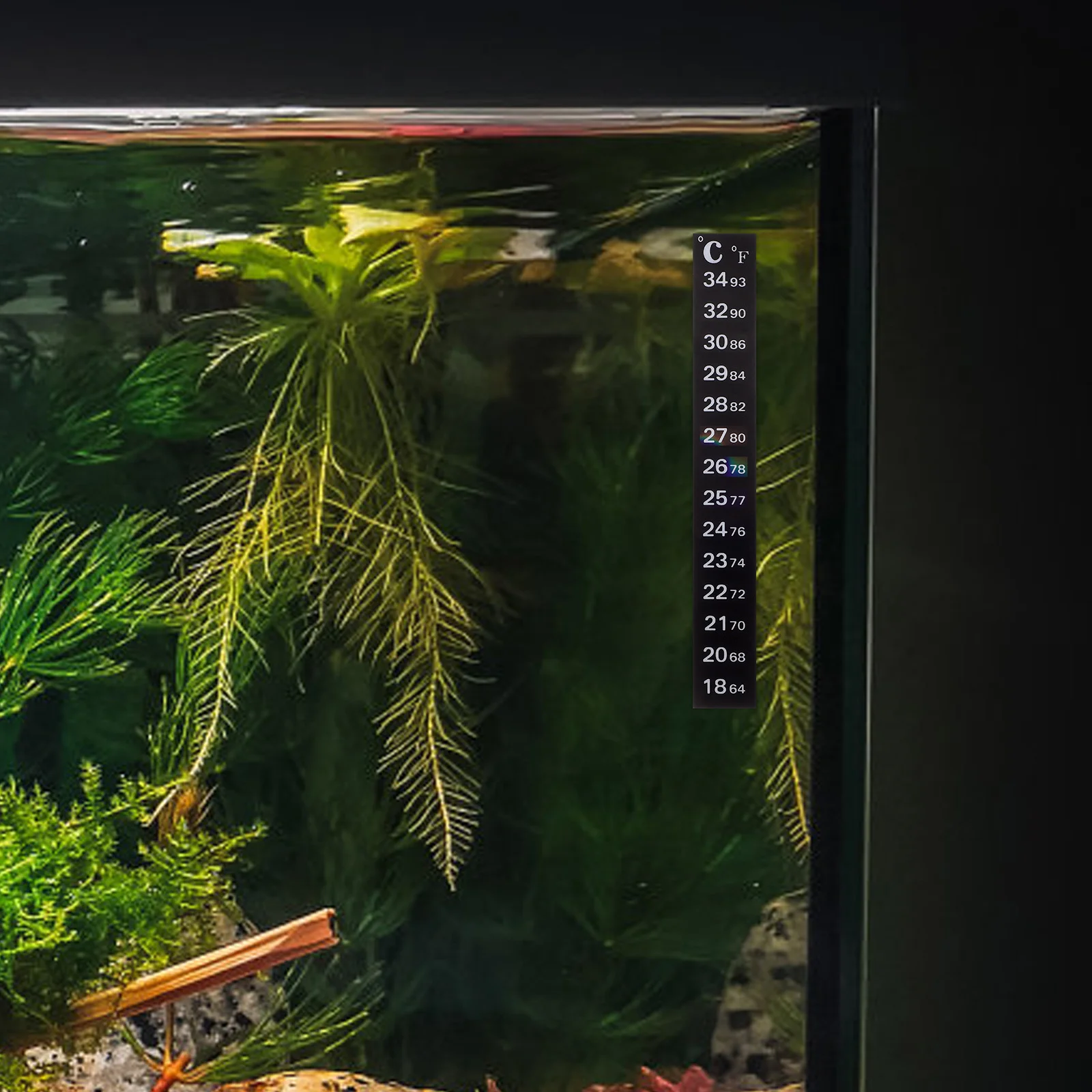 

10Pcs Digital Temperature Thermometer Strip Easy Read Fish Tank Brewing 18-34 Degree Celsius Colorful Adhesive Outside