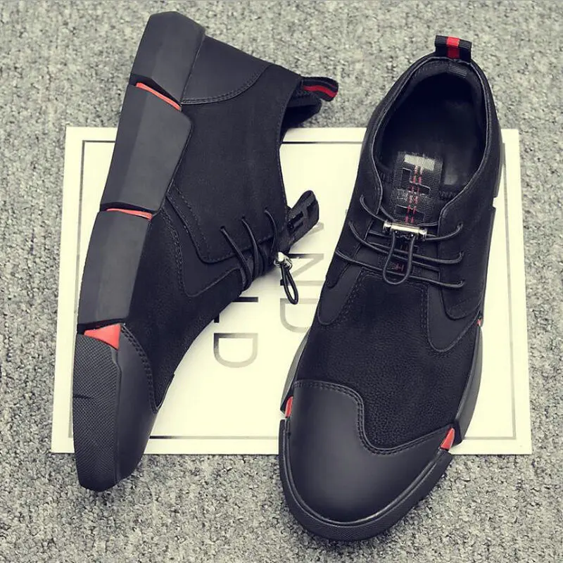 New Fashion Brand winter keep warm with plush fur Black  Mens Casual Leather Lace Up sneaker Formal Oxford Shoes ert5