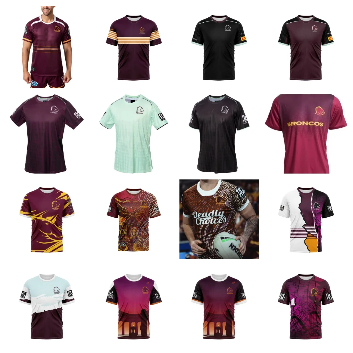 2025 Mustang Men's Home and Away/Splicing/Training Clothes/Indigenous/Legion/Fishing Clothes/High Quality Rugby Clothes