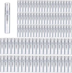 100Pcs 2ml 3ml 5ml Mini Plastic Spray Empty Bottles Portable Fragrance Perfume Atomizer Refillable Mist Cosmetic Containers