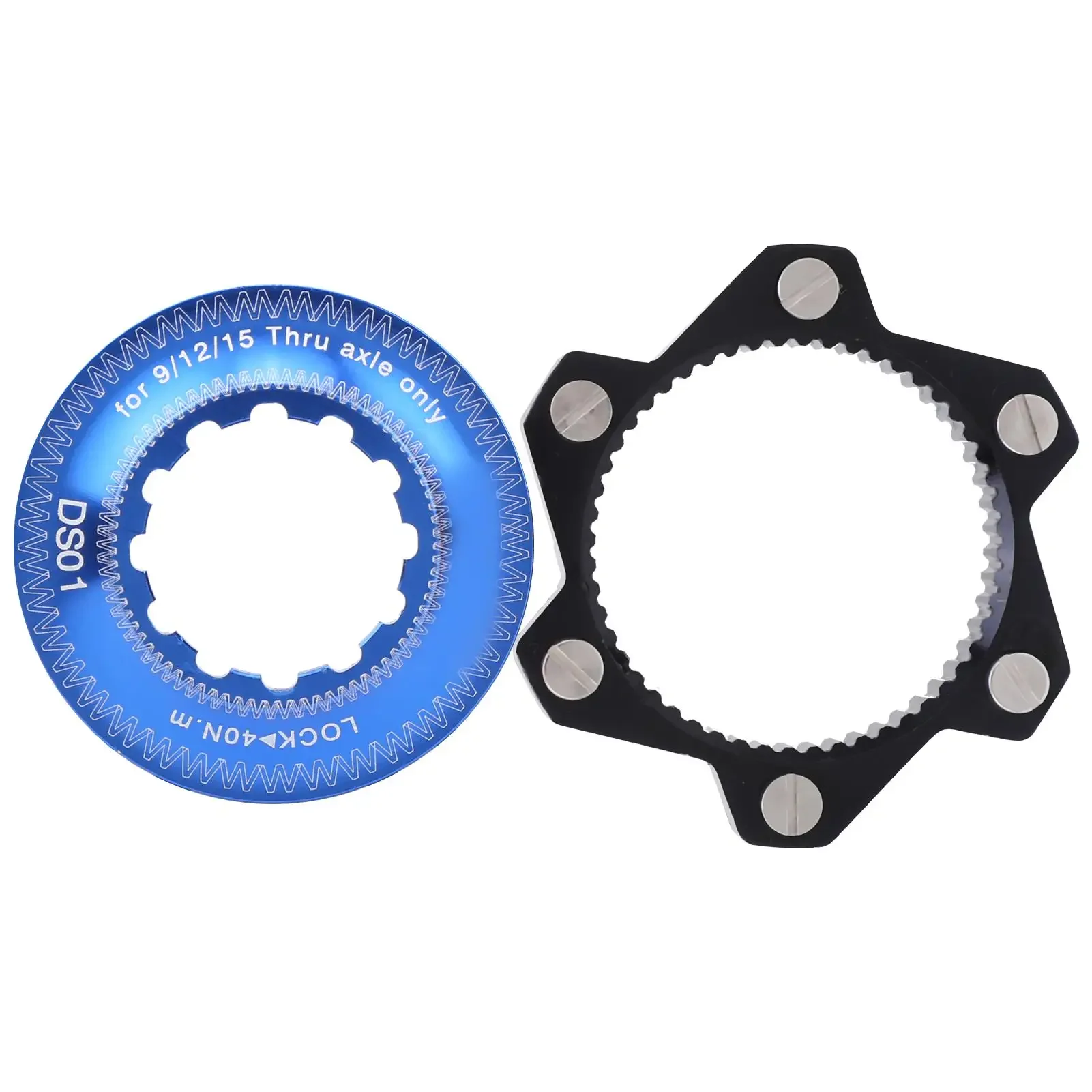 Center Lock Adapter 6 Bolts Center Disc Brake Rotor Conversion Seat for Bicycle Mountain Bike(Black Blue )