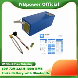 NBpower 72v 32AH Electric Bike Lithium Batterybluetooth function  for 3000W-5000W Hub Motor ,E-bike Kit with 5A charger