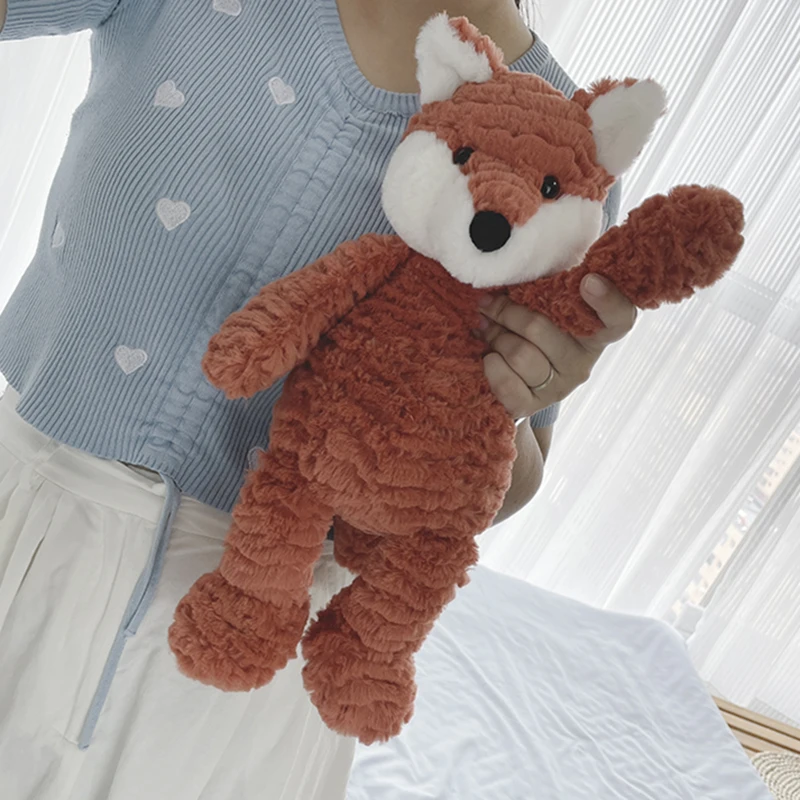 

38cm Fluffy Fox Stuffed Animal with Long Tail Cute Cuddle Doll Plush Toys Soft Stuffed Animals Pillow Gift For Children's Gifts