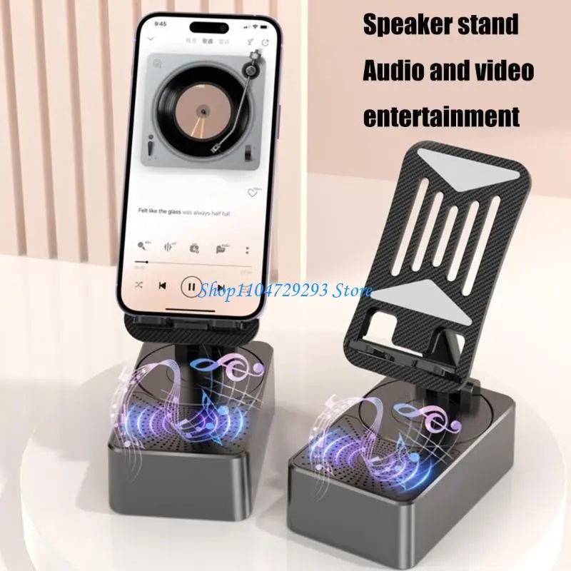 Y2GD Phone Stand With Wireless Wireless Speaker Telescopic Phone Holder