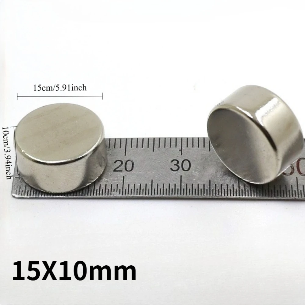 N52 15x10 12X10 10X10 Magnetic Superpower Neodymium Magnets Nickle 10*10 Search Booster Ebike Magnetic Fridge Sticker DIY Office