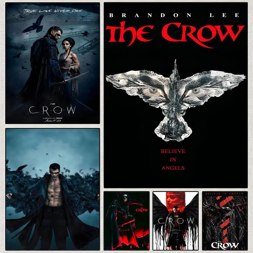 Póster gótico de la película «The Crow», con la imagen de Eric Draven, para decoración de paredes, impresión en polipropileno, resistente al agua, fácil de quitar, ideal para el hogar, dormitorios, apartamentos y como regalo.