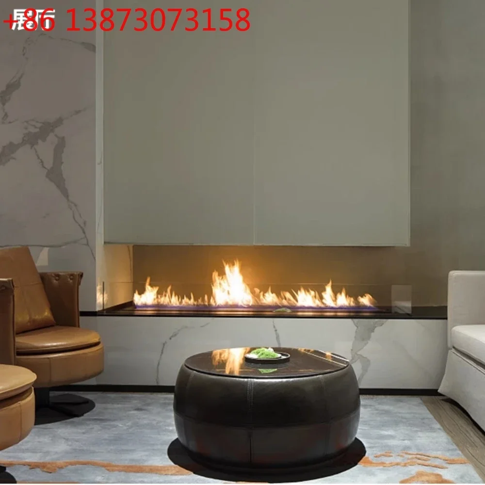 tuya wifi  ethanol burner bio kamin  electric rectangular bioethanol fireplace wifi 1500