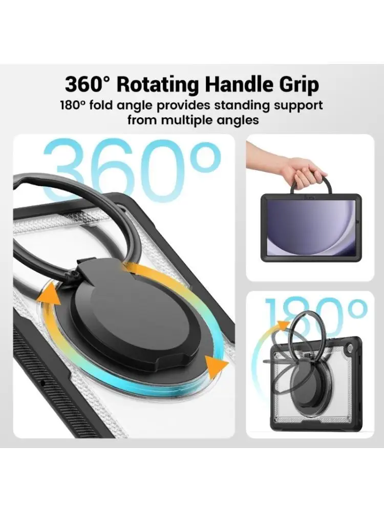 

652F Shockproof Cover 360 Degree Rotating Handheld Protective Case For Tab A9