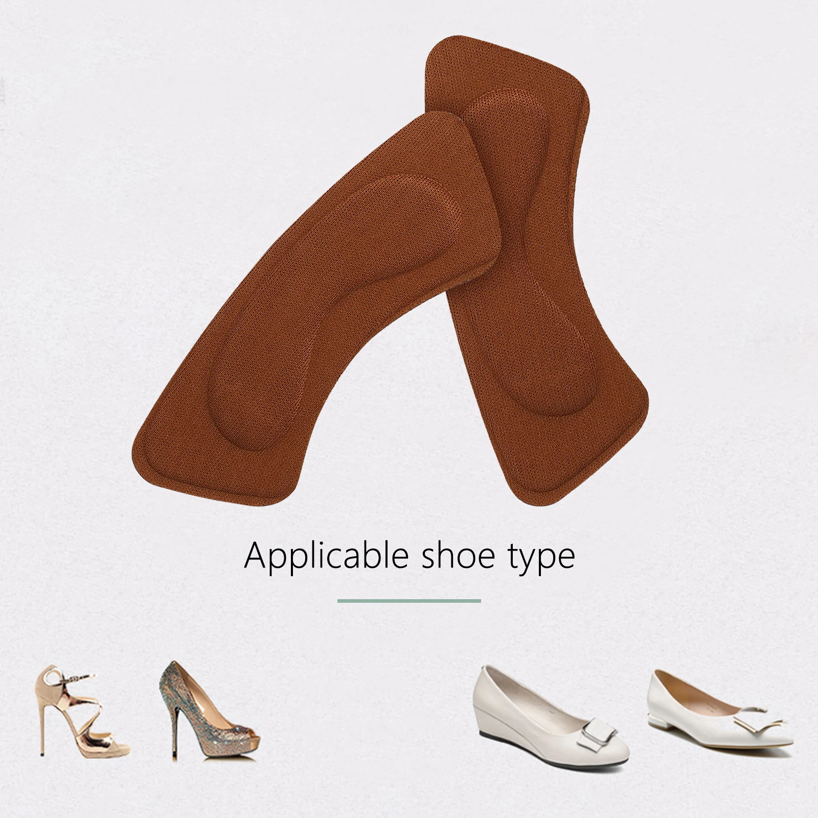 8pcs High Heel Back Cushion Pads Self-Adhesive Heel Stickers For Pain Relief Anti-Slip Shoe Protector Breathable Feet Pads For