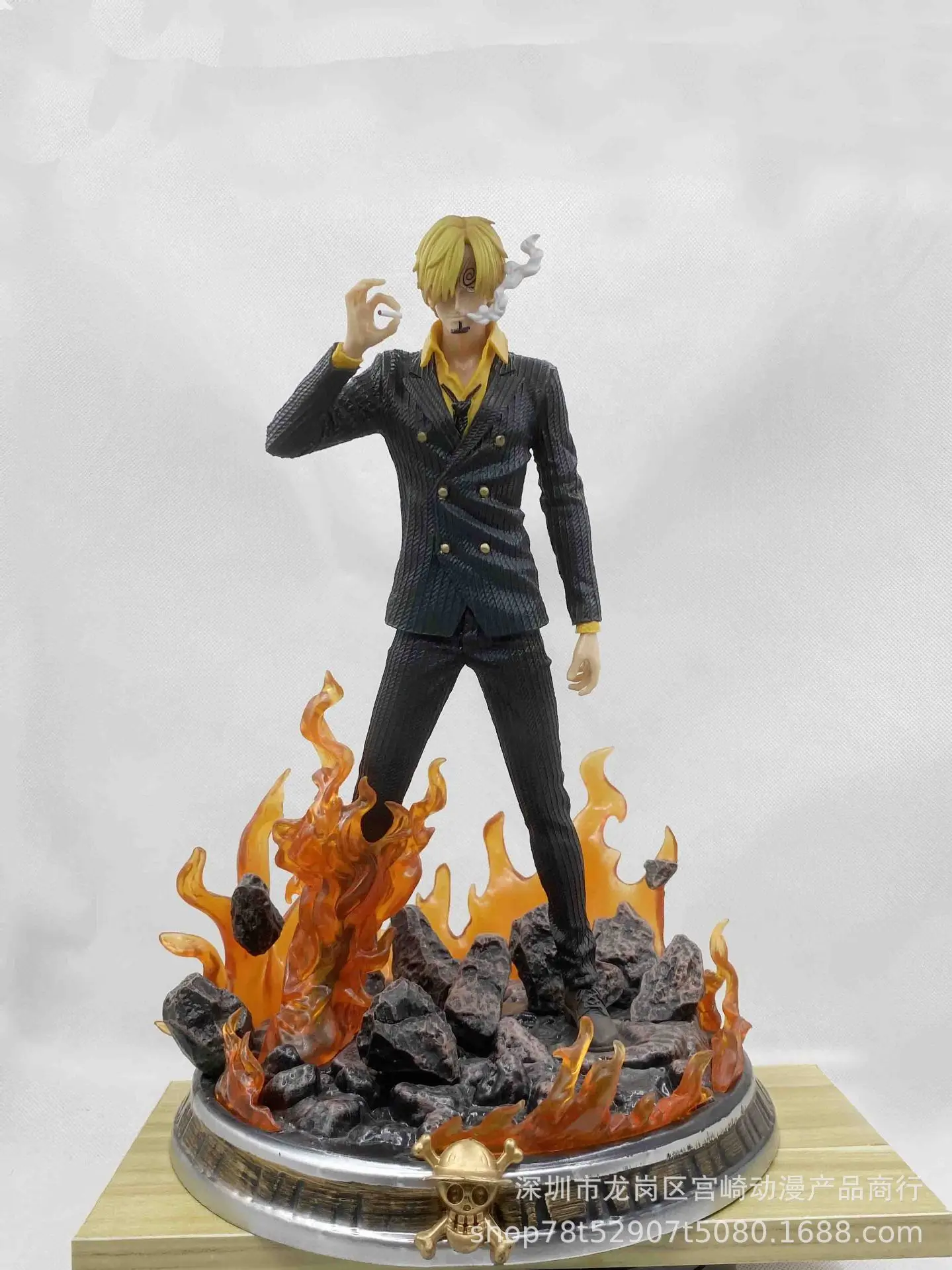 One Piece 37cm Action Figure Statue Gk Suit Vinsmoke Sanji Anime Figures Model Dolls Figurines Manga Figma Toys Decor For Gifts