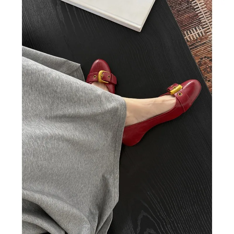 French-style Round-toed Low-cut Single Shoe for Women in Autumn, New Style, Height-increasing Mary Jane Shoes view 4