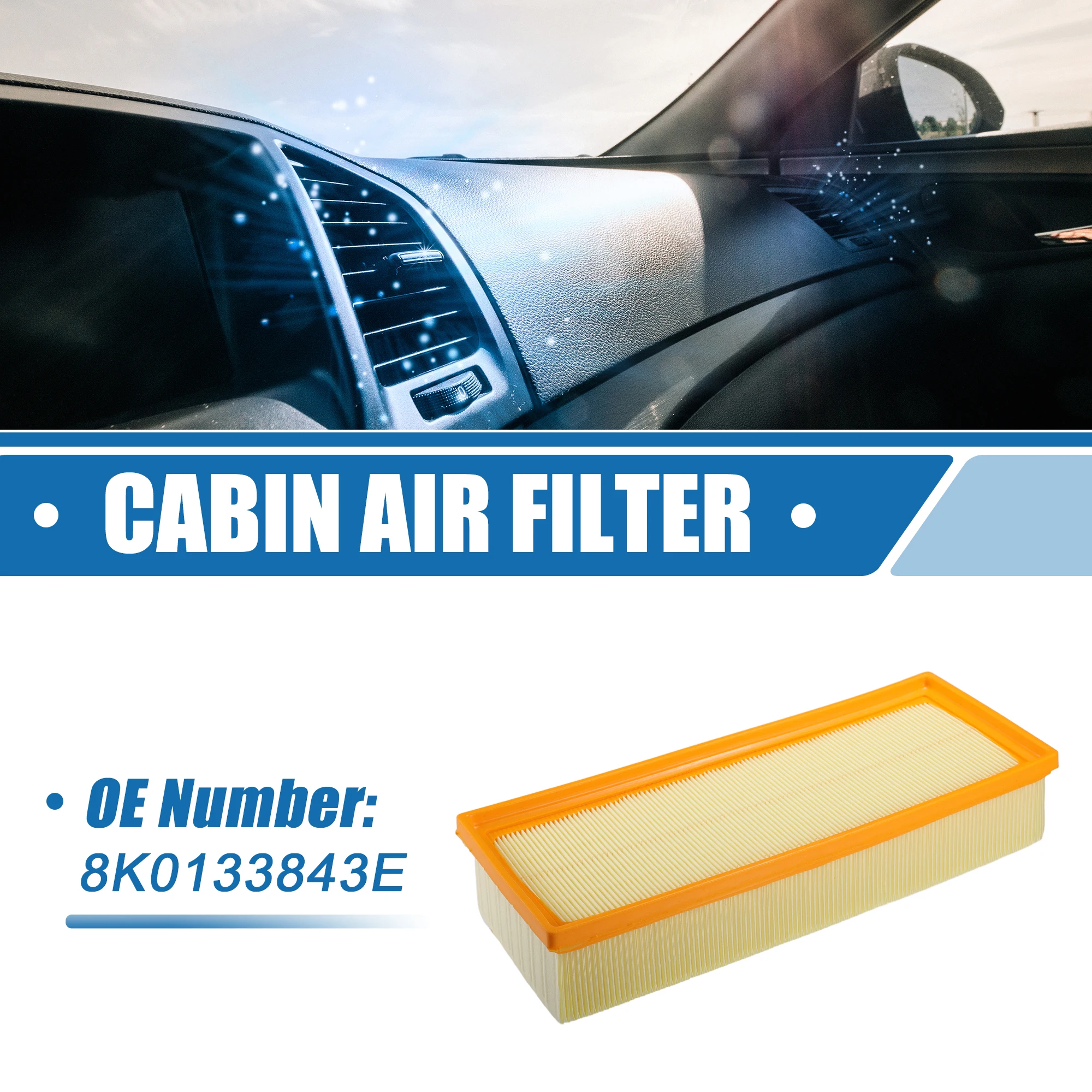 

X Autohaux Auto Cabin Air Filter 8K0133843E Engine Air Filter for Audi A4 A5 Q5 Allroad Quattro 2009-2017 2.0L Car Accessories