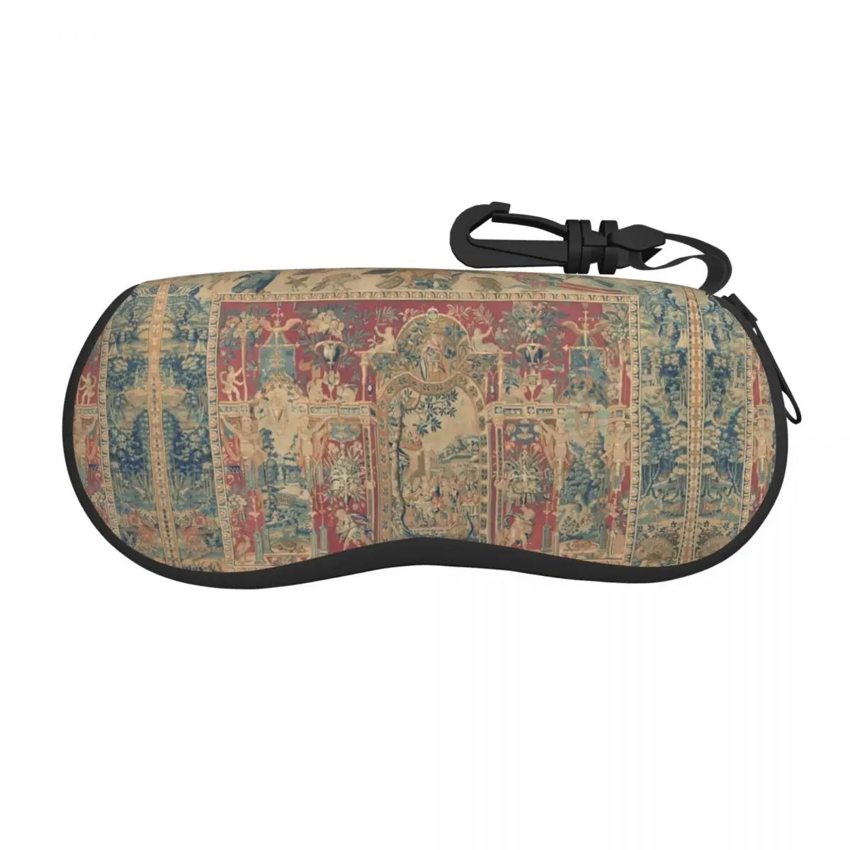 Antique Antwerp Grotesques Tapestry 16th Glasses Case Portable Aubusson Bohemian Antique Shell Eyeglasses Case Sunglasses Box