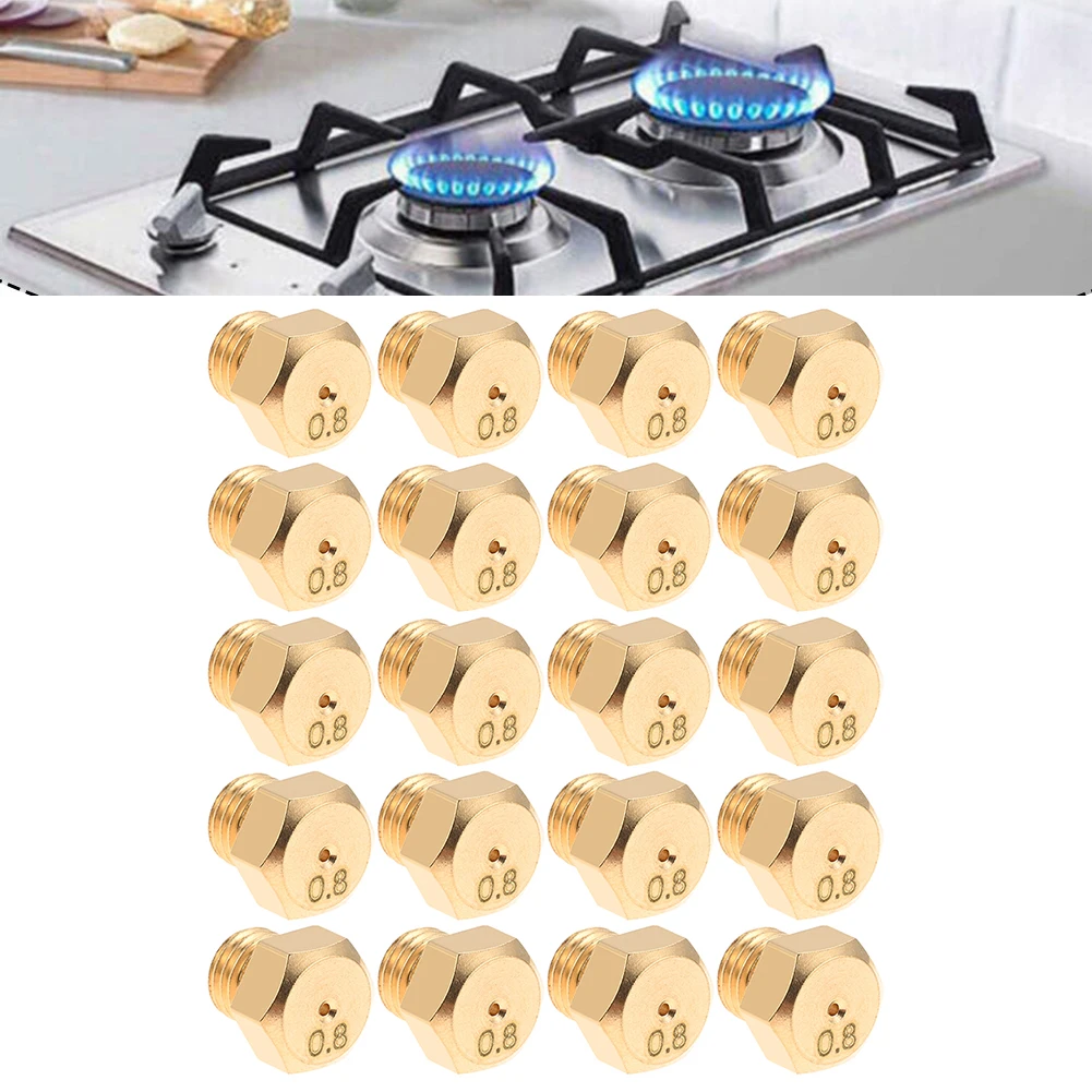 Grill Burners Brass Nozzles Outdoor Cooking Propane Gas Grill Nozzles Quick-Connect Nozzles Versatile Conversion Kit