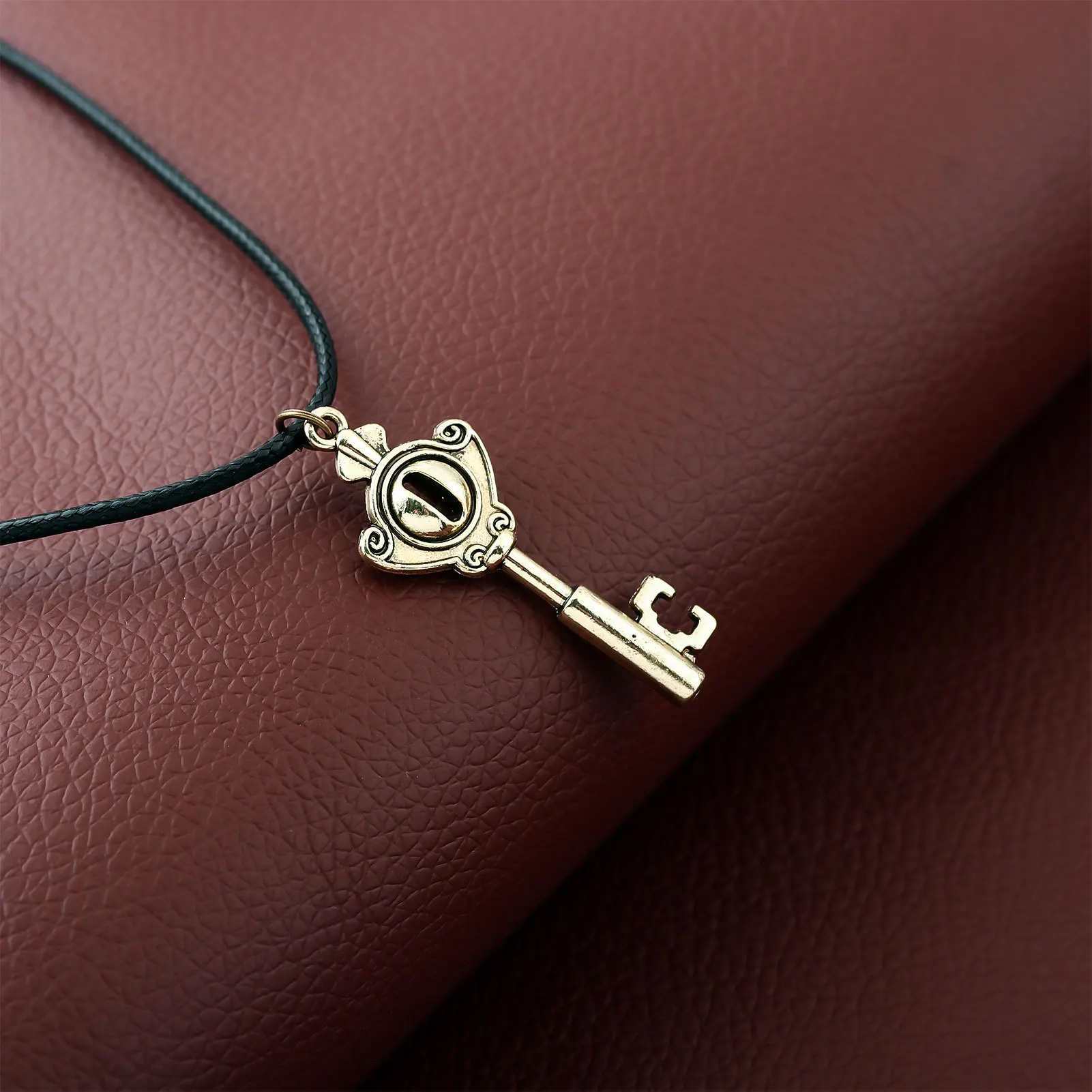 جديد أنيمي البومة البيت قلادة أميتي بوابة مفتاح الرجعية الذهب اللون العين قلادة قلادة للنساء الرجال مجوهرات اكسسوارات #4