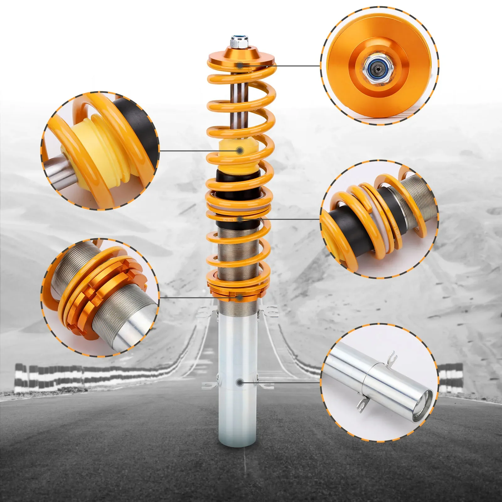 For maXpeedingrods Coilover Suspension Kit for Seat Leon 1999-2006 VW Golf IV New Beetle 9C1 1C1 FWD