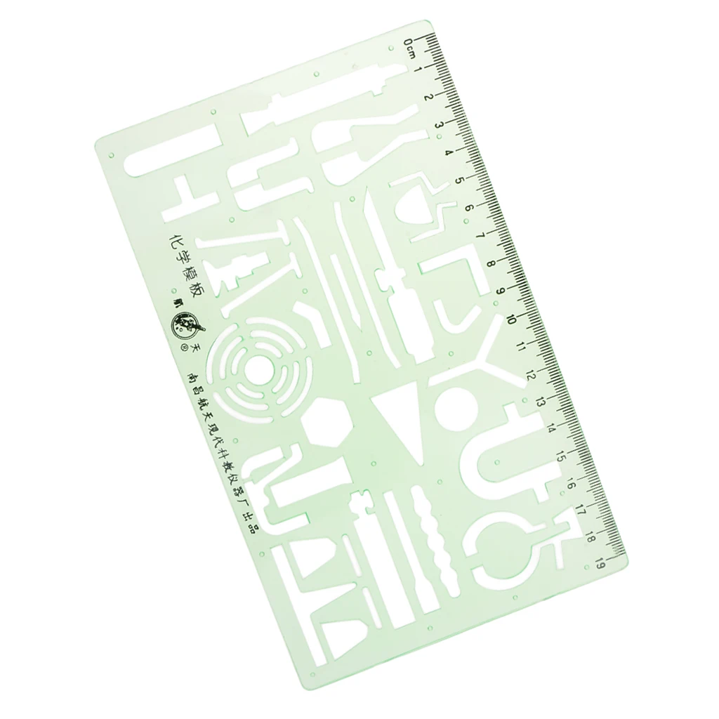 1 Piece Drawing Measuring Templates Geometric Rulers for Office and School, Color Plastic