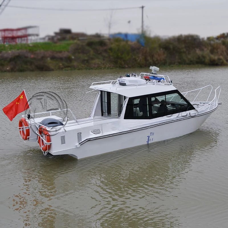 8 Persons Aluminium Water Leisure Tour Boat 25 Feet 7.5 Meters Rescue Boat High Speed Patrol Boat For Sale