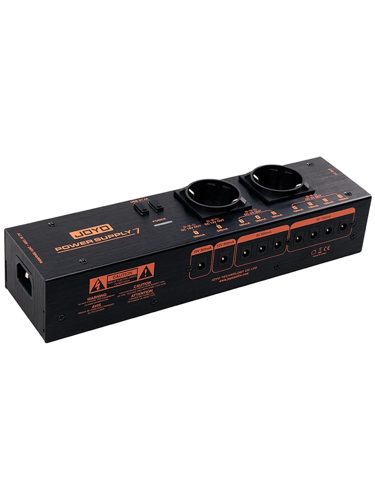 JOYO JP-07 Isolated Guitar Pedal Power Supply 9 DC Outputs 9V/12V/18V Noise Filter with 3 AC Sockets&USB Charger Effector Power