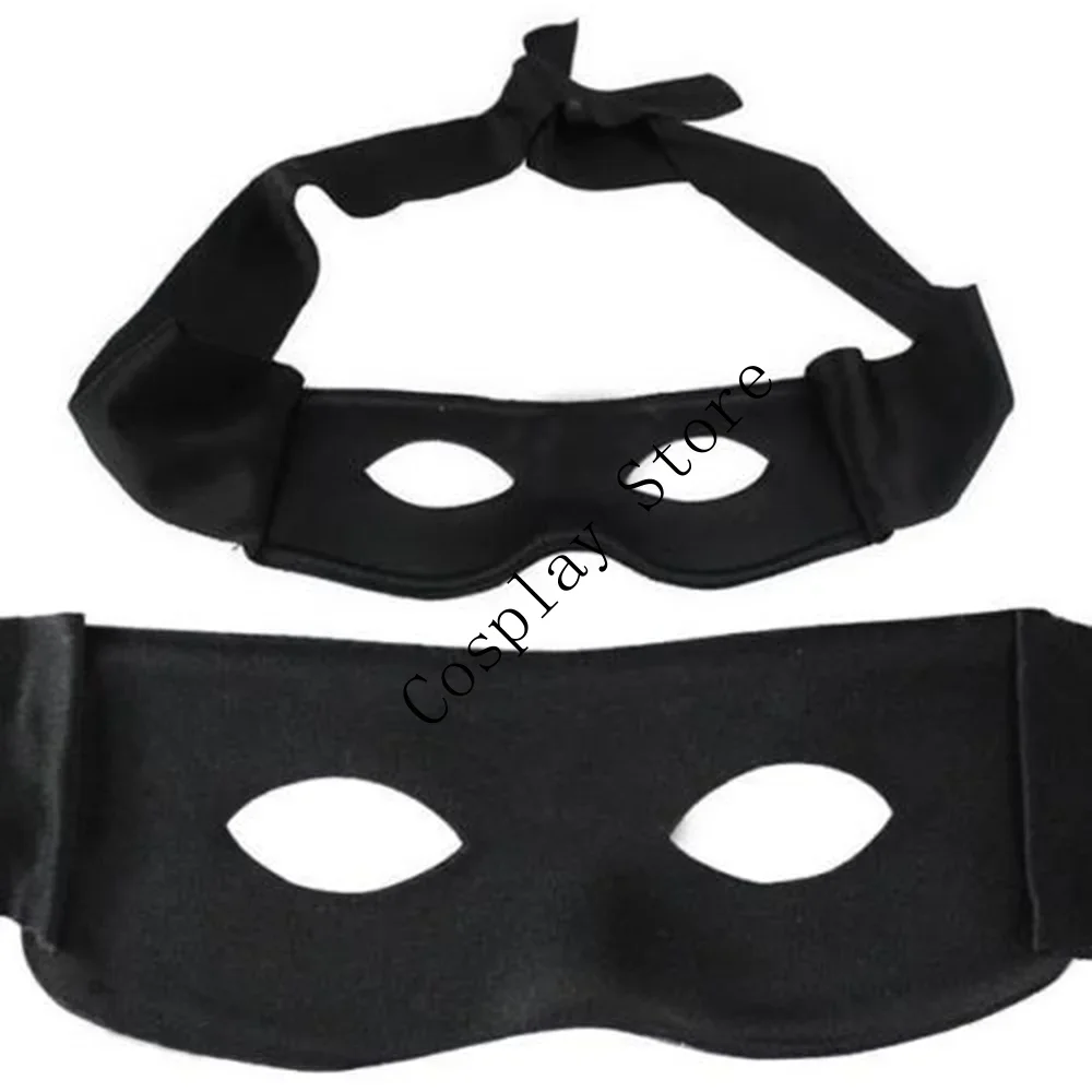 Halloween Disguise Half Mask Bandit Ninja Lone Ranger Costume Black Eye Mask Exquisite Role Playing Costume Party Mask