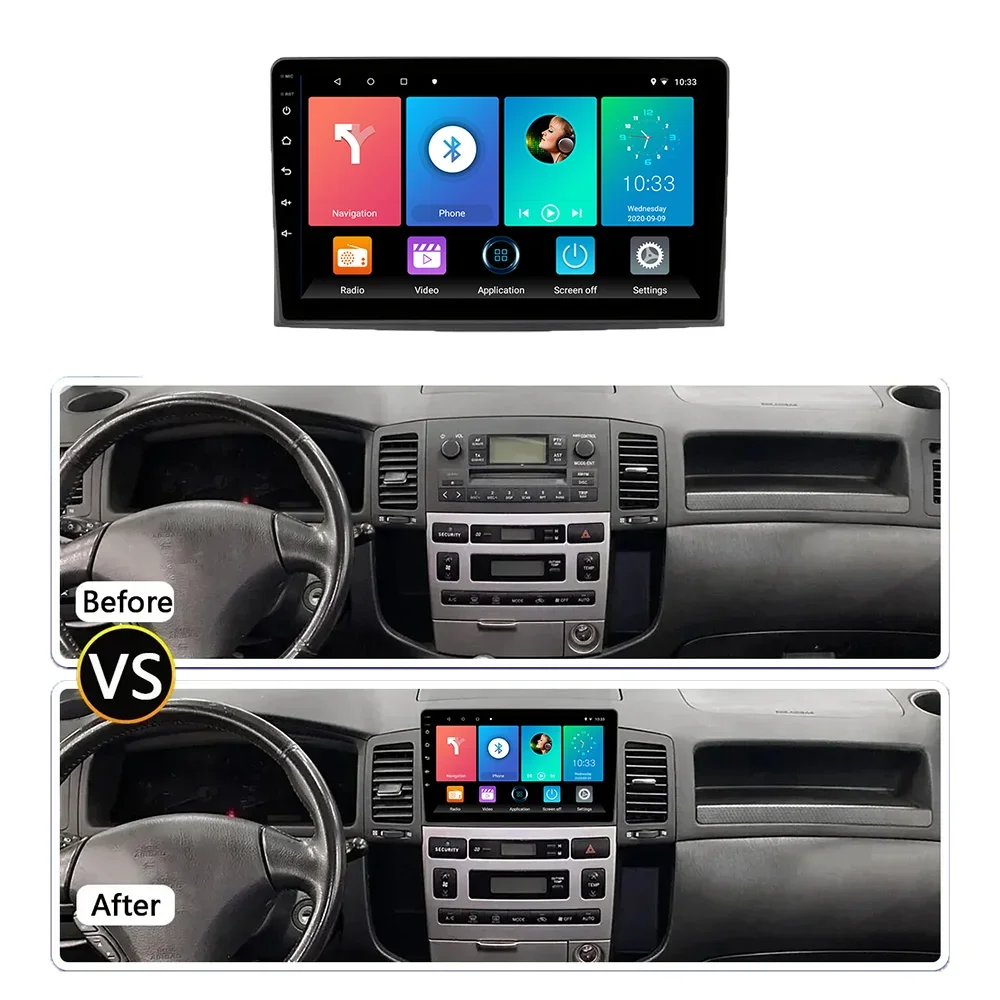 Autoradio For Toyota Corolla Verso Spacio E120 2001-2007 Carplay WIFI Car Radio GPS Navigation Multimedia Video Stereo DSP Audio