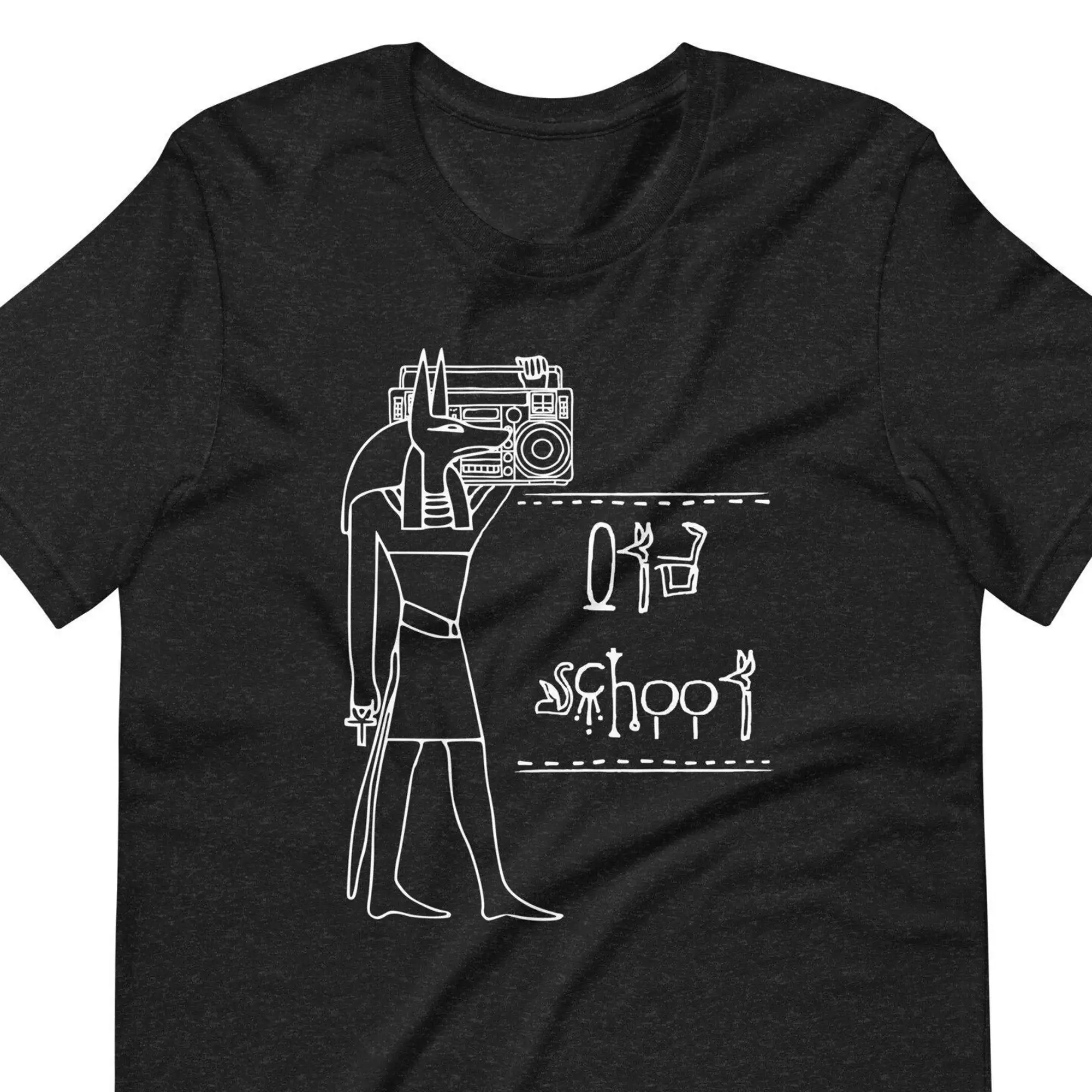 Anubis Old School T shirt Hip Hop HipHop Boombox Egyptian Mythology Shirt Graphic Tee Bold Design